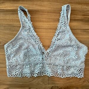Aerie Blue Lace Bralette size L